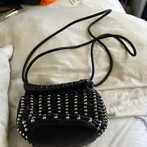 Zara Black Studded cinchable bag
